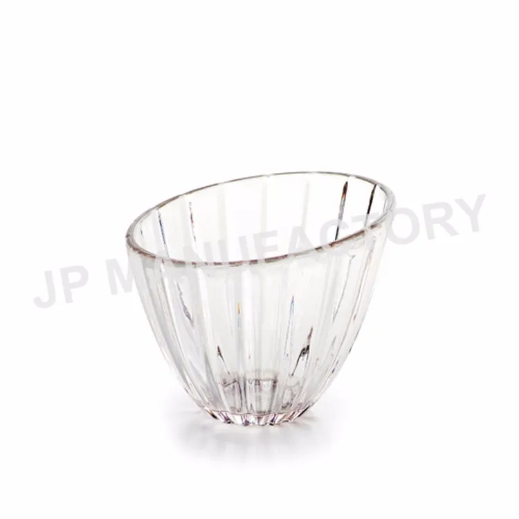 Clear Tilted Salad Bowl/ Food Display Bowl/restaurant,Canteen Bowl