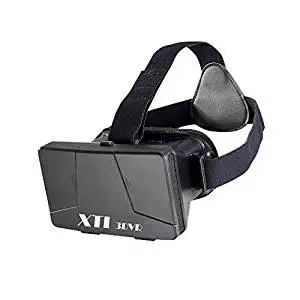 XTI 3D Vr Virtual Reality Headset for 4" to 6.5" Android or Apple Smartphones, Black
