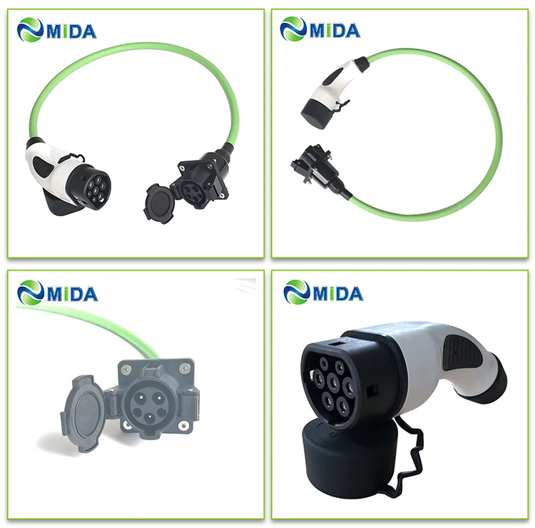 32amp Type 2 Mennekes Female Ev Plug Type 2 To Type 1 Ev Charging