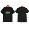 Light Up and down Flash Equalizer EL LED T-Shirt short sleeve black cotton Tshirt for party festival