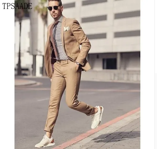 Khaki Casual Slim Fit Picture 2 Piece 