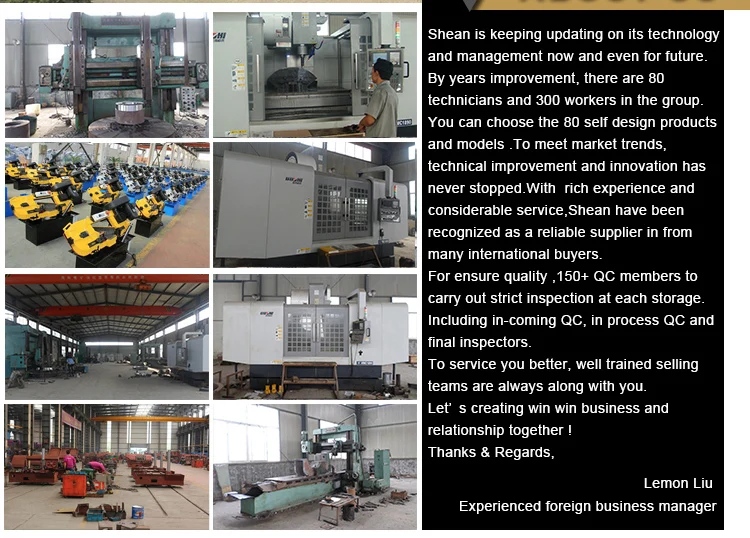 China Energy Efficient Multipurpose Hydraulic Band Saw Machine SH-330 ABOUT US