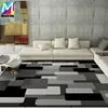 Black White Colour 100% Polyester Printed Carpet Contemporary Rugs Area Carpets Bedroom Rugs
