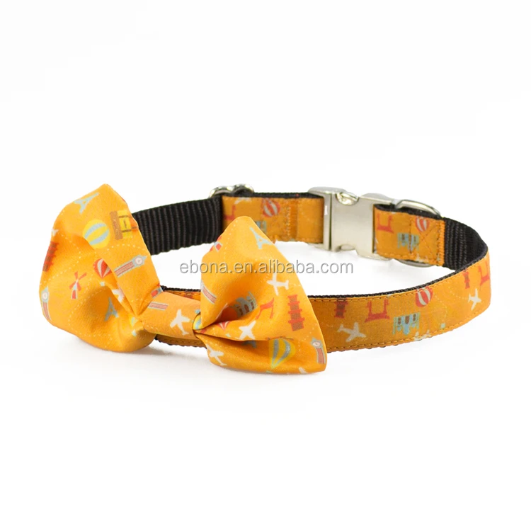 Custom Latest Design Luxury Wholesale Small Dog Collar With Charm Bow
