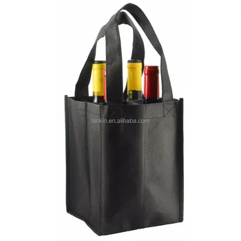 Non Woven 4 Bottle Wine Tote Bag Personalized Reusable Non Woven 4 Bottle Wine Tote Bag Personalized Reusable