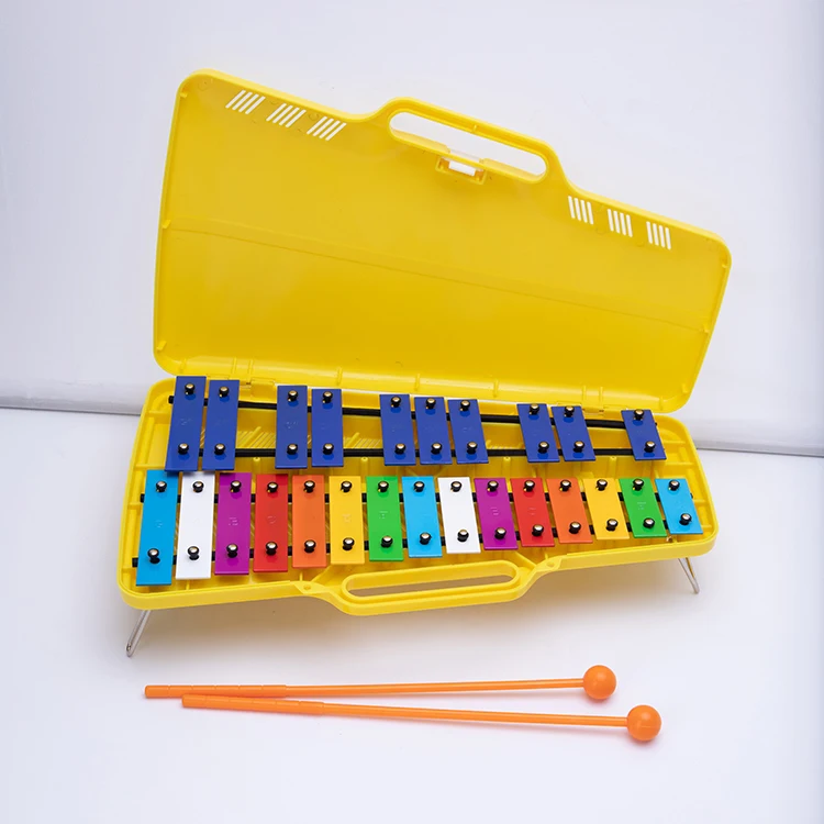 New Environmental Colorful Plastic Box 25 Key Metallophone Glockenspiel ...