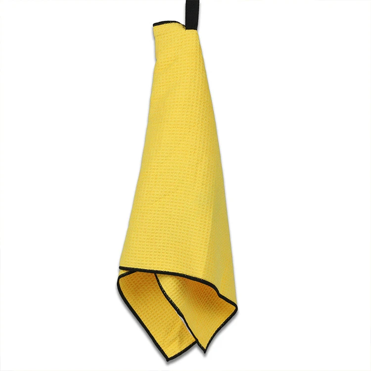 80 Polyester 20 Polyamide Waffle Weave Sports Towels Caddy Pocket Golf Cleaning Towels Waffle