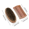 100% Natura Bamboo hair comb with beard comb couple set Eco Friendly Bristle Hair comb Man/Woman use