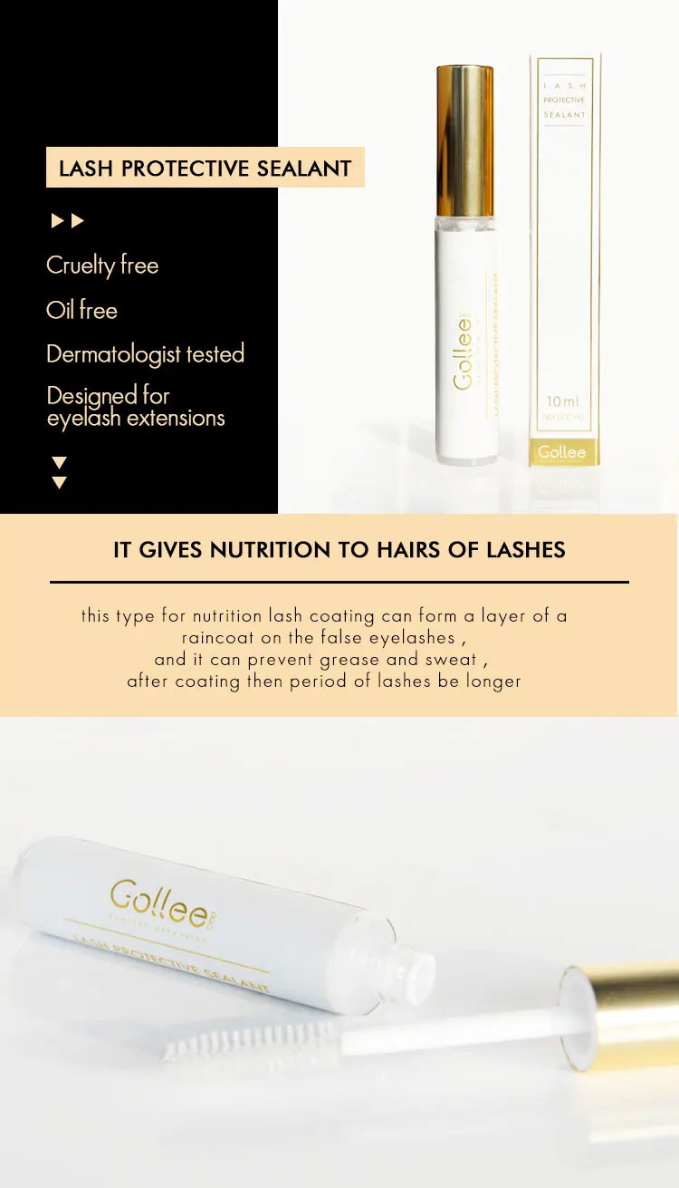 Gollee Organic Clear Lash Sealant Conditioner Eyelash Extension Coating