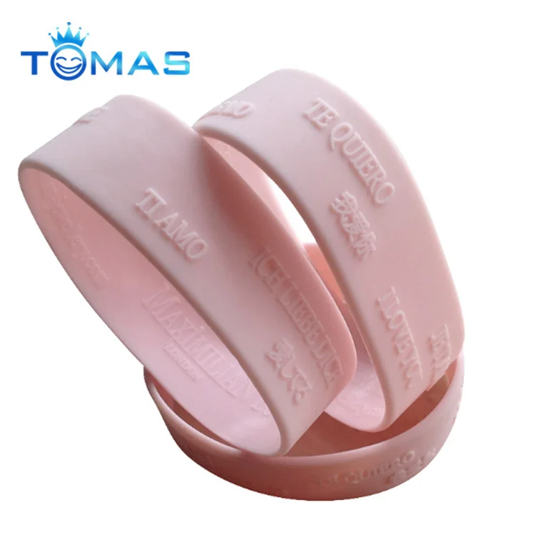 Custom Logo Promotional Festival Hand Band Bracelet Cheap Elastic Wrist