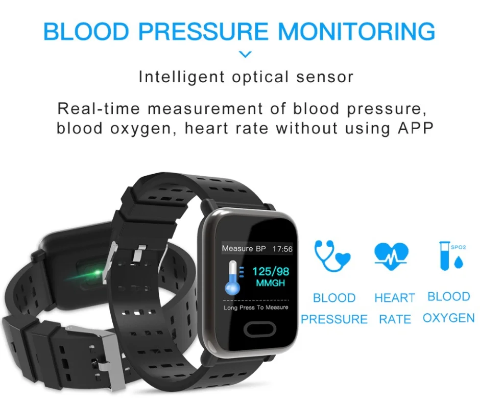 A6  color screen fitness tracker Step Counter Activity Monitor smart watch band