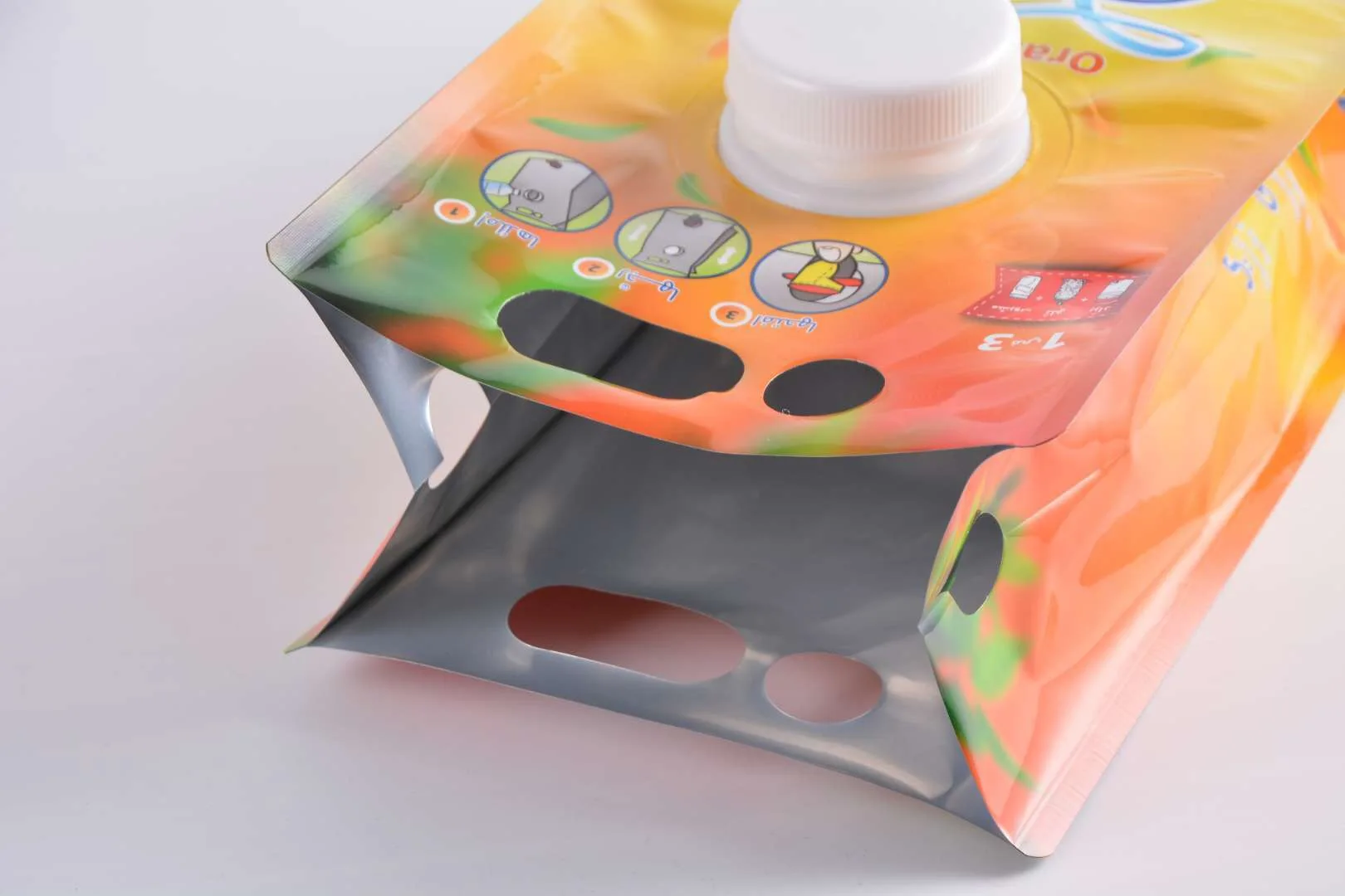 Custom Size And Design Handle Orange Juice Bag In Box Packaging Buy