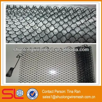 Repuesto De Pantalla De Chimenea Negra / Cortina De Malla De Chimenea