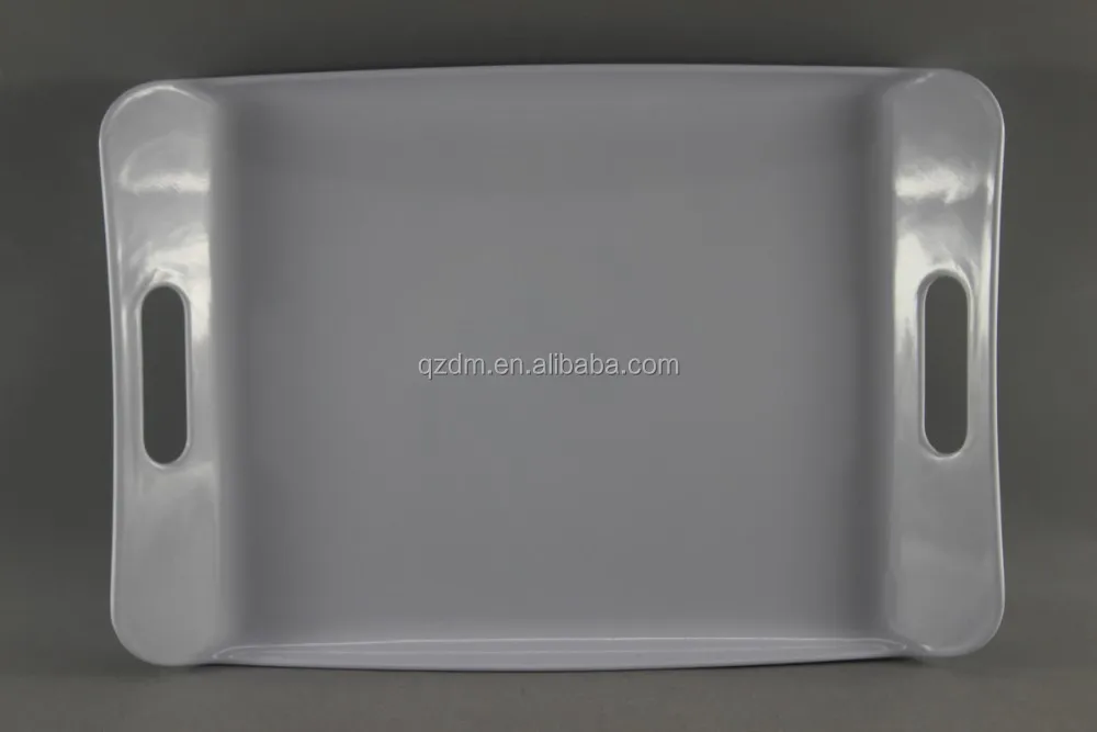 16" White Melamine Serving Tray Custom Print