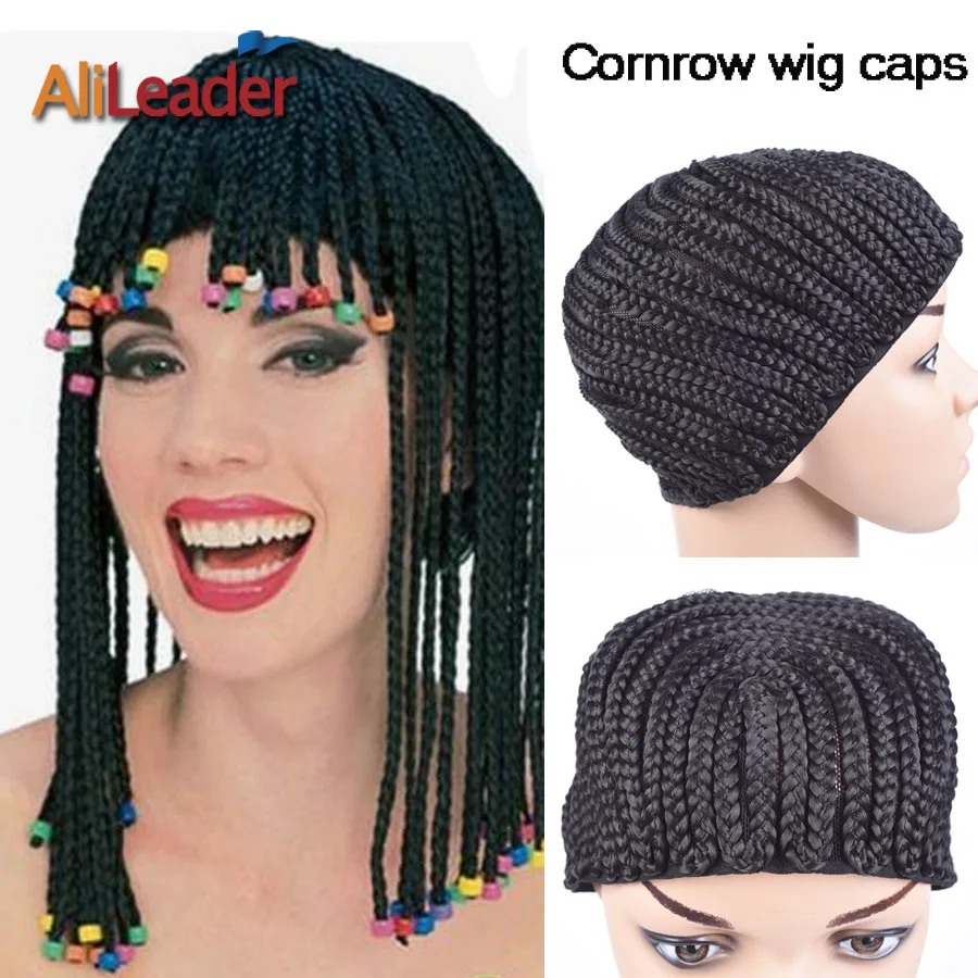 Alileader Elastic Adjustable Black Synthetic Crochet Cornrow Braided