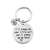 Stainless Steel New Design Dad I Will Always Be Your Little Girl Stamped Keychain Ring