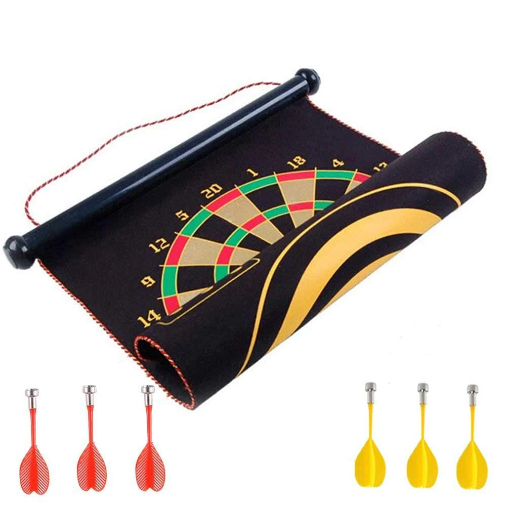 Dart Board Set,Double Sided Hanging Dartboard With 6pcs Dart