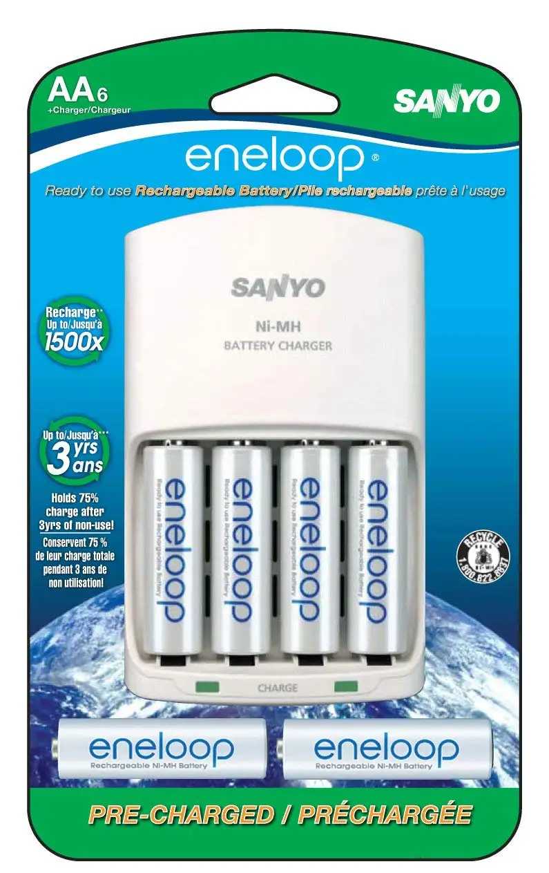 2450mAh Ni-MH Deep Cycle Battery Pack Odec AA Rechargeable Batteries 8-Pack