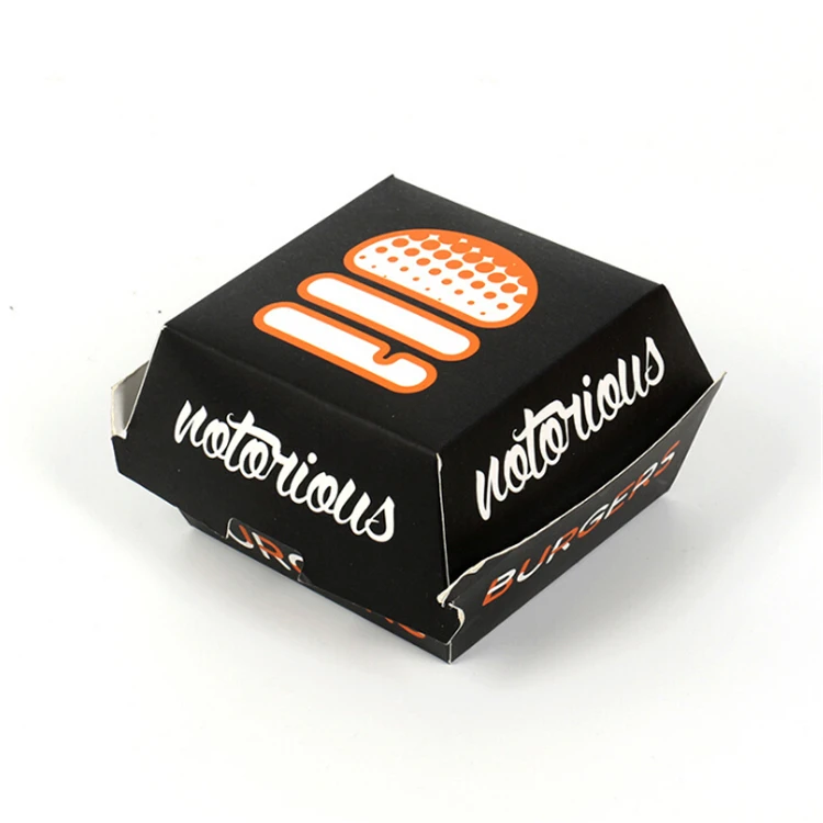 Download Custom Printed Black Burger Box For Packaging - Buy Black Burger Box,Black Burger Box For ...