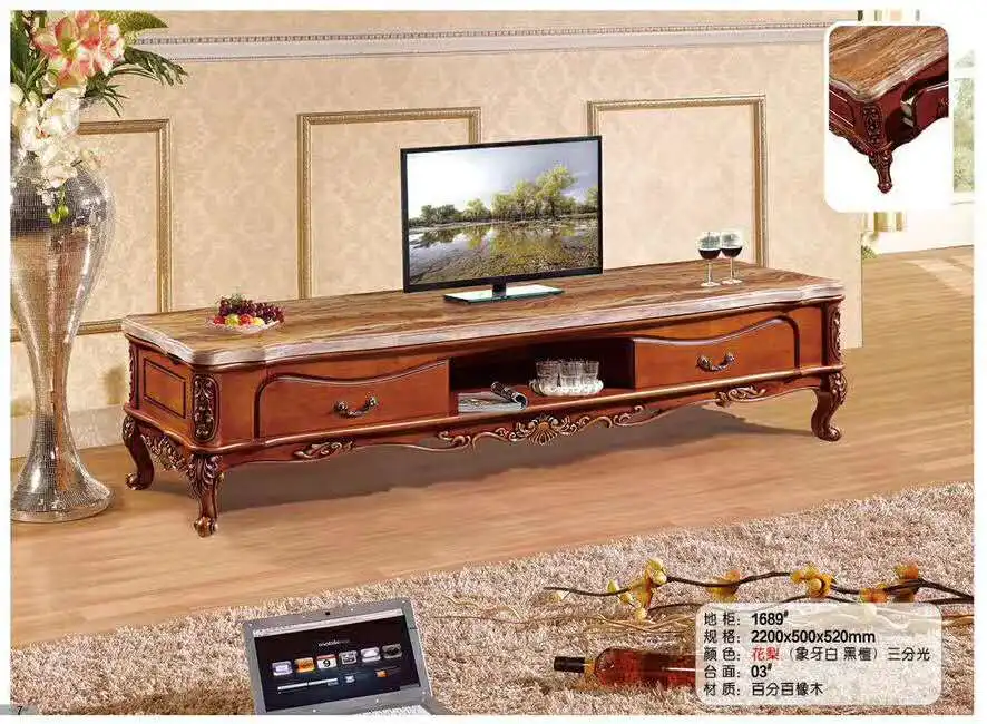 Antique High Living Room Wooden furniture lcd TV Stand XY001