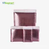 Promotional Decorative Custom Colored Rose Gold Plastic Poly Bubble Mailers Padded Envelopes