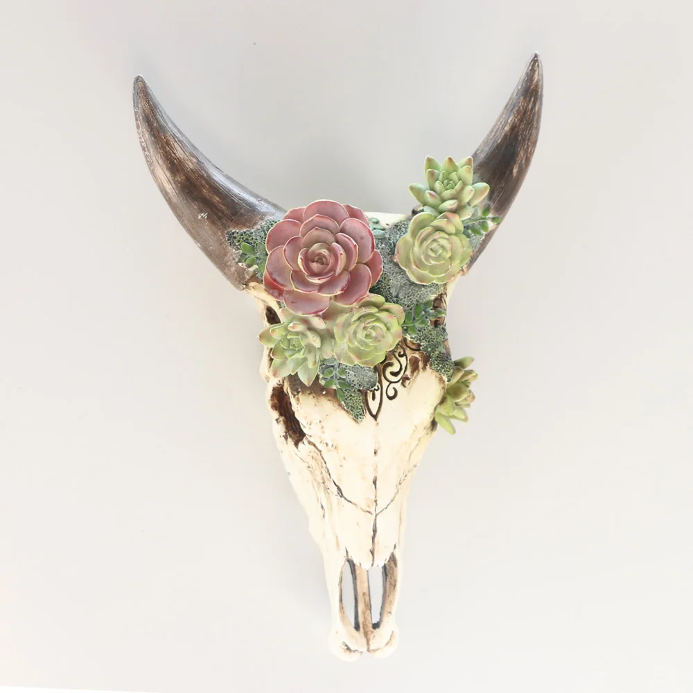 Handmade Animal Skulls Decoration Resin Bull Head Wall Decor Buy