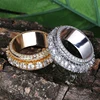 18 k gold luxury white gold handmade 3 layer mens diamond wedding ring set designs