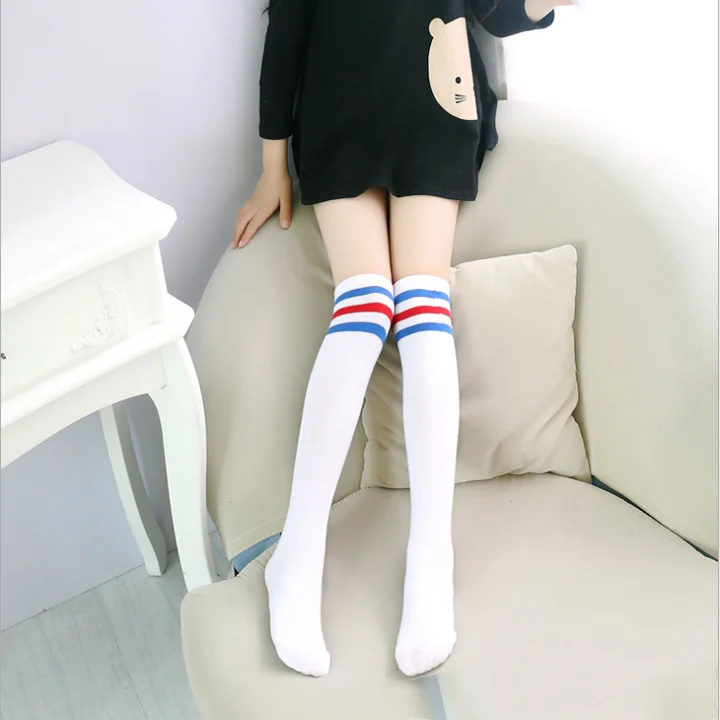 Wholesale In Stock Cotton Young Girl Tube Knee High
