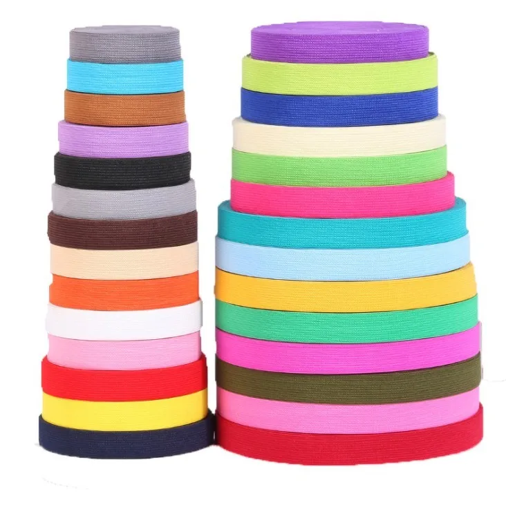 Colorful Flat Thin Wide Elastic Rubber Band Clothing Accessories Nylon ...