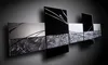 AG-A047 five pcs panel painting black and white colour home decor oil painting