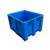 606L 4 way entry heavy duty big solid plastic pallet box storage bin