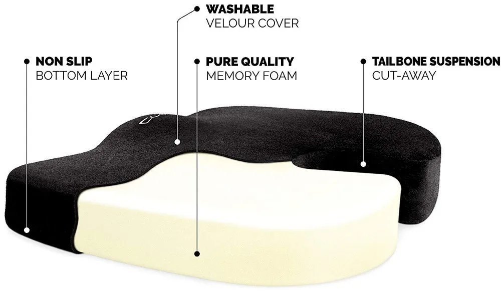 Memory Foam Car Seat Cushion officechair  Swivel Seat  Seat Cushion Pillow