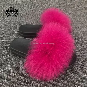 cute fur slippers