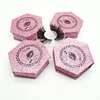 Private label mink eyelashes with circle eyelash packaging