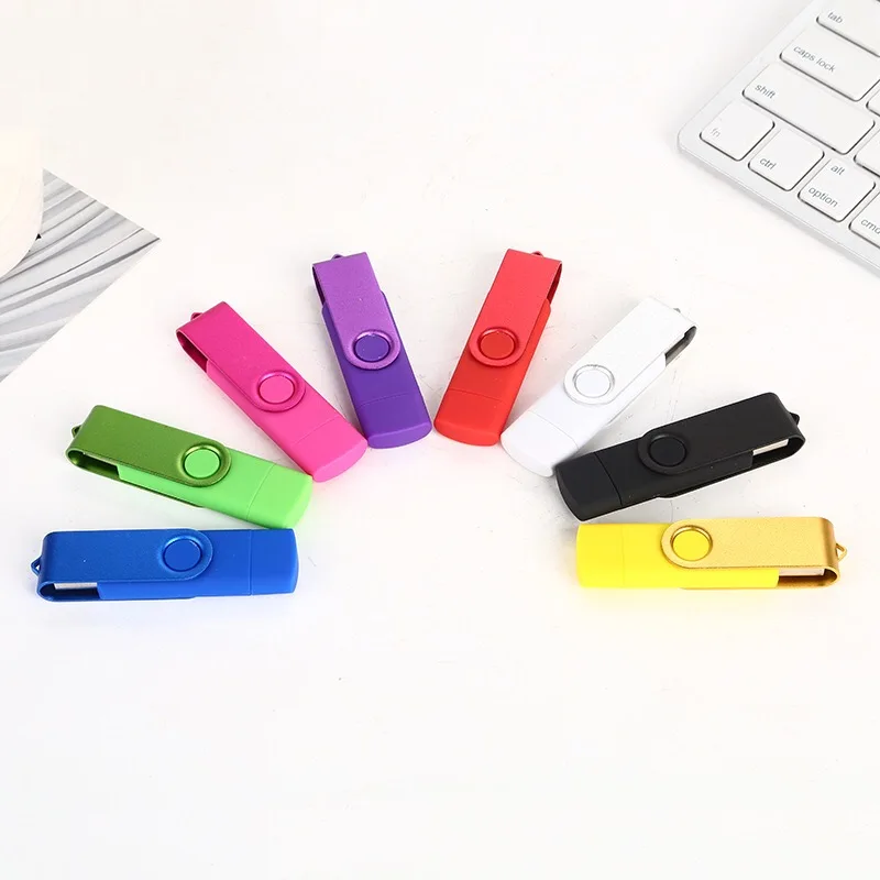 Colorful OTG Usb flash drive 8gb 16gb 32gb 64gb 128gb flash drive Swivel Pen Drive memory stick pendrive usb as gift - ANKUX.COM