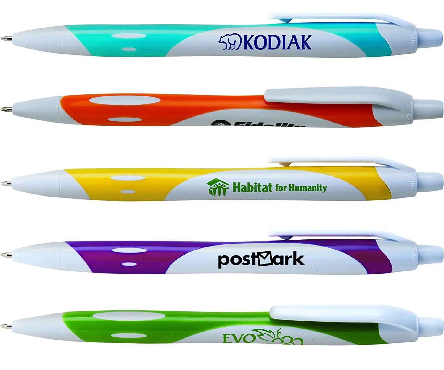 Personalized Promotional Vixen Citrus Ballpoint Pens (Pack of 250 Pens Custom Printed with Your Logo) Kineticpromos #279