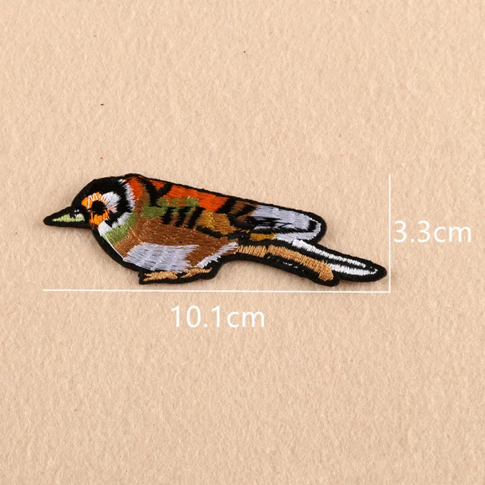 Walet Burung Bordir Besi Pada Patch Decolabel Kacang Iblis Sticker