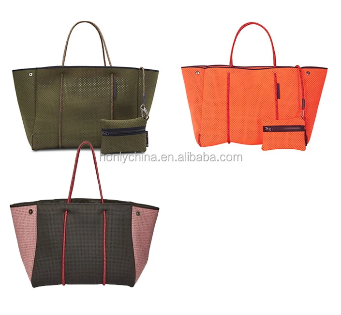 punch neoprene tote bag