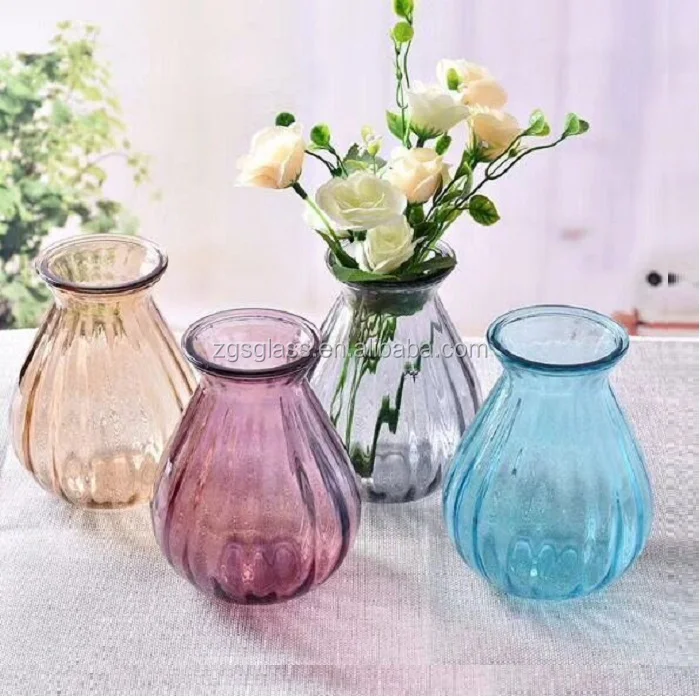 Wholesale Home Decorative Colored Flower Glass Vases Factory Buy