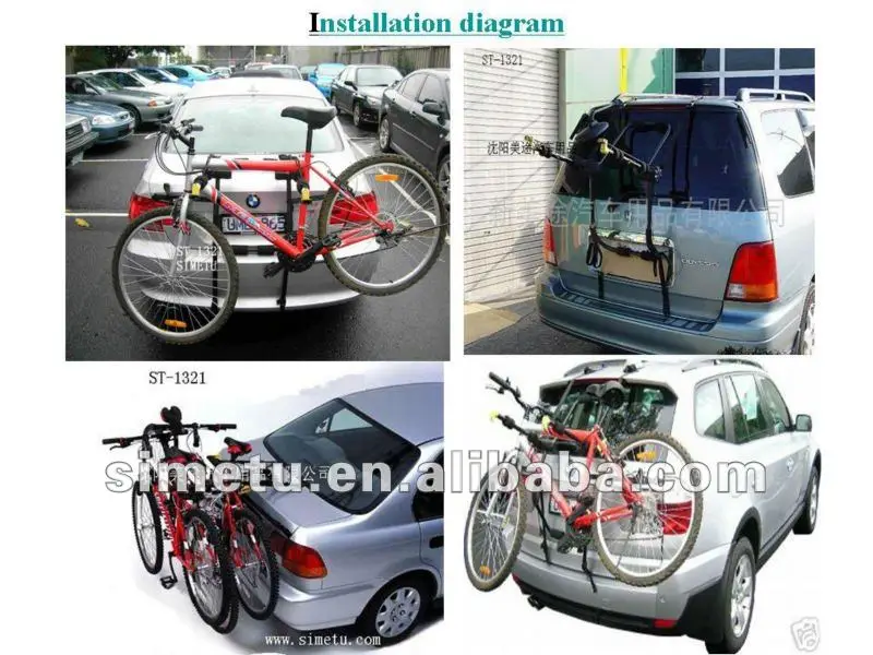 Car 2 Bike Rack,2 Bicycles In Car Carrier,Universal 2 Bicycle Car Cycle