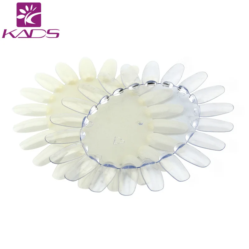 Retail 21tips pc 10pcs pack White Natural False Nail Art Tips Sticks Polish Display oval Practice