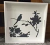 Square wooden trays decorative 45x45 with handles for serving
