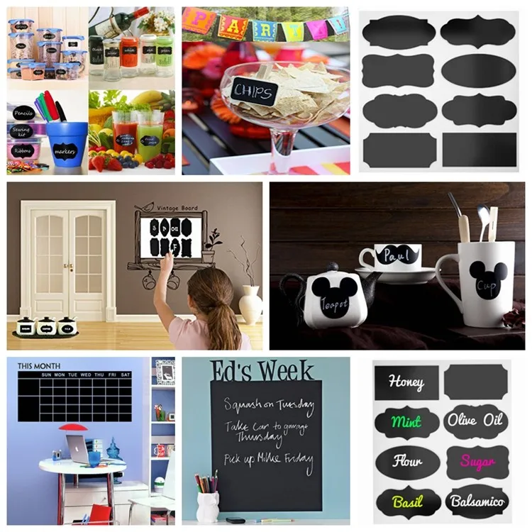 Removable kids wall paper white board with roller free chalk penRemovable wall paper rolls non-toxic school and office supplies stationery