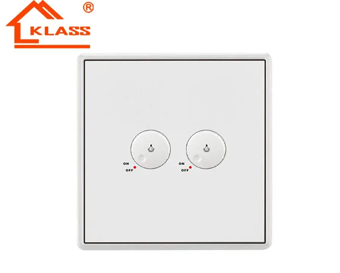 China products New Fashion 2 Gang Double Fan Dimmer Switch