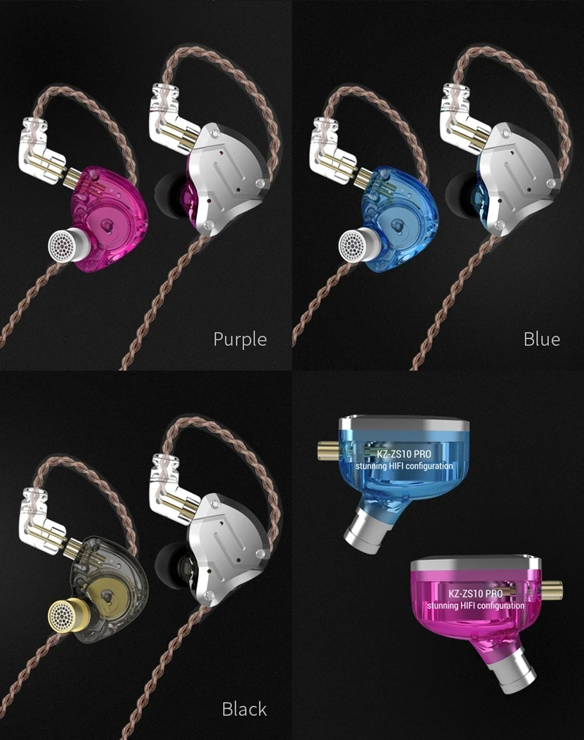 19 Kz Zs10 Pro 4ba 1dd Kz Hybrid Earphone Headset Hifi Earbuds In Ear Monitor Headphones Earbuds For Kz As10 Zs10 Zsn Pro Buy 19 Kz Zs10 Pro 4ba 1dd Kz Hybrid Earphone