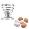 Stainless Steel Metal Spring Wire Tray Boiled Egg Cups Holder Stand Storage Popular Cup