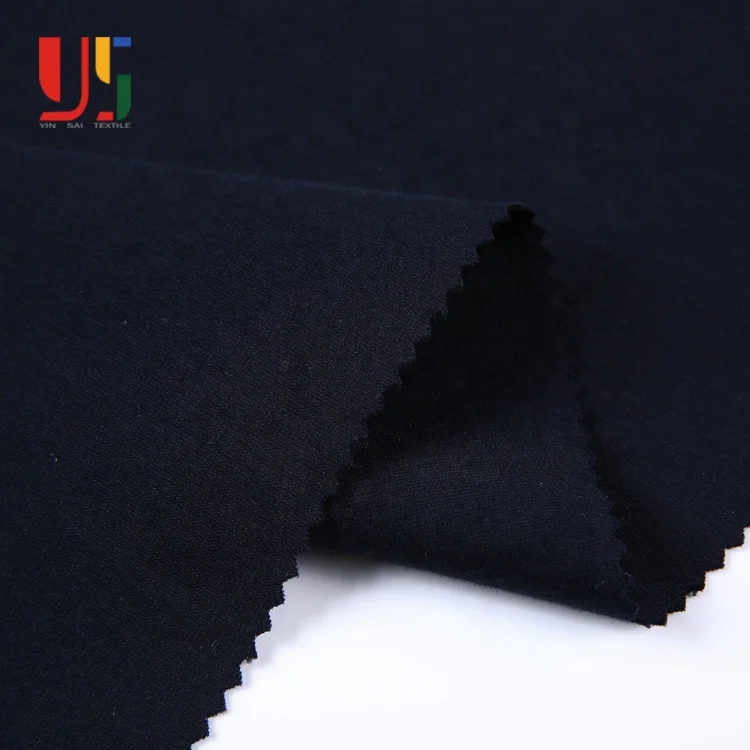 Black Cotton Nylon Spandex Blend Ponte Roma Cotton Fabric For Coat ...