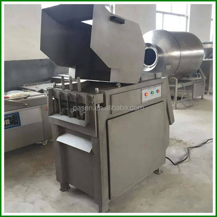 Automatic Goat Meat Cutting Machine / Frozen Chicken Meat Processing