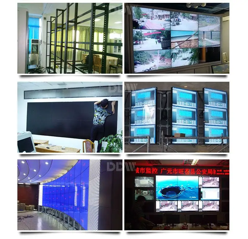 Indoor/Semi Outdoor Transparent 2X2 Seamless Lcd Display Panel Video Wall