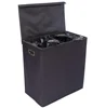 Linen Foldable Large Home Double Laundry Hamper Box with Lid